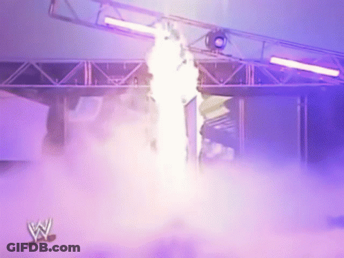 A Purple Stage With A W Logo On The Bottom GIF