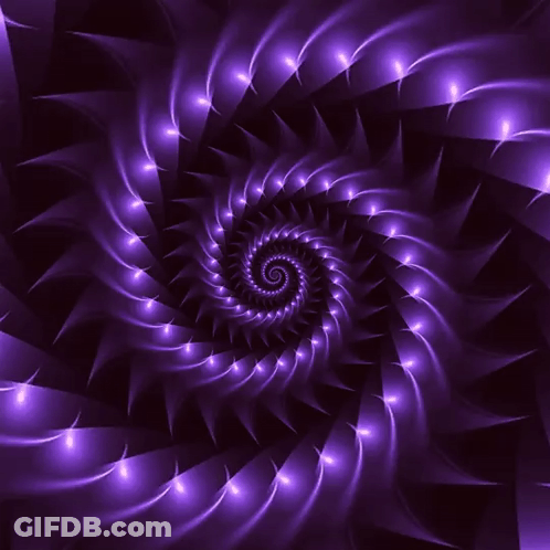 A Purple Swirl With The Letter G On The Bottom GIF