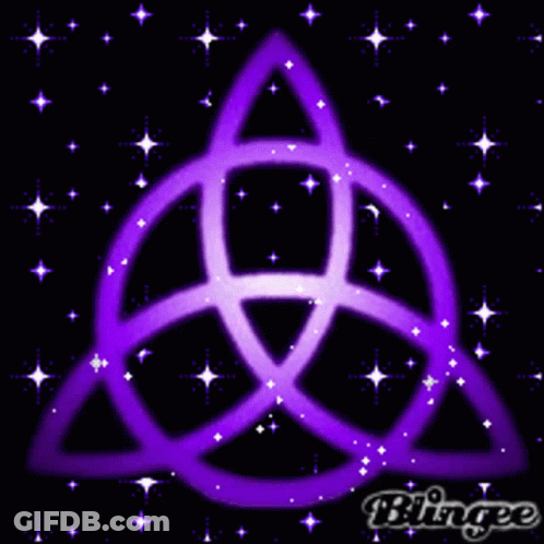A Purple Symbol With The Word Blingee In The Bottom Right Corner GIF