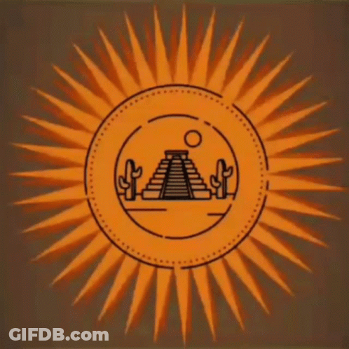 A Pyramid Is In The Center Of A Sun GIF