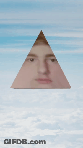 A Pyramid With A Man 'S Face On It In The Sky GIF