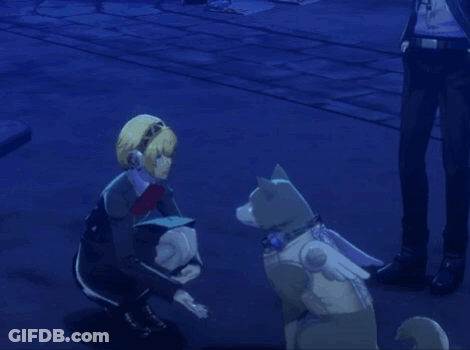 A Question Mark Is Above A Person And A Dog GIF