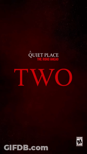 A Quiet Place The Road Ahead Movie Poster Red Background GIF