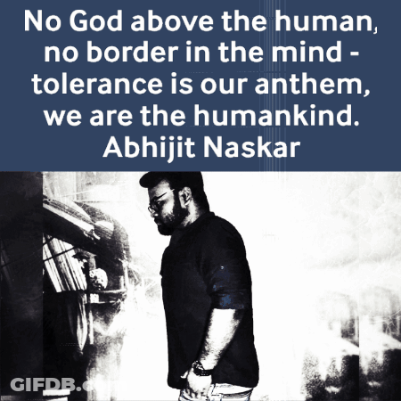 A Quote By Abhijit Naskar Is Displayed Above A Picture Of A Man GIF