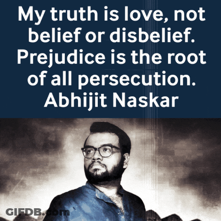 A Quote By Abhijit Naskar Is Displayed Above A Picture Of A Man GIF
