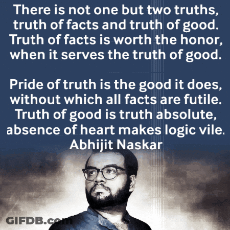 A Quote By Abhijit Naskar Is Displayed On A Blue Background GIF