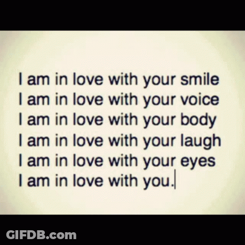 A Quote That Says I Am In Love With You GIF