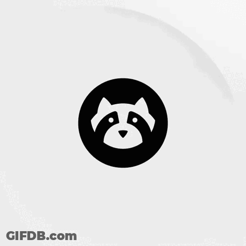 A Raccoon Is In A Circle With Rays Coming Out Of It 'S Head . GIF