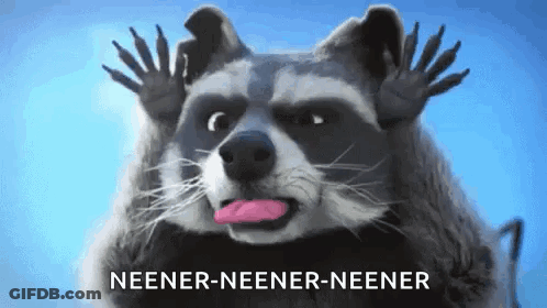 A Raccoon With Its Tongue Out Is Making A Funny Face . GIF