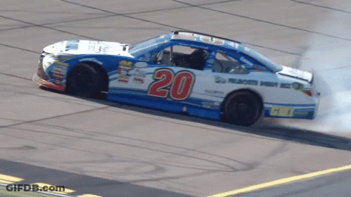 A Race Car Has The Number 20 On The Side GIF