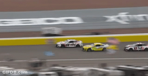 A Race Car With 48 Ally Written On The Side GIF