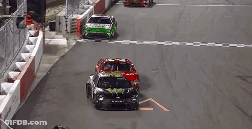 A Race Car With Monster On The Side GIF