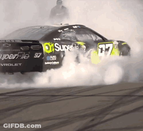 A Race Car With The Number 17 On The Side Of It GIF