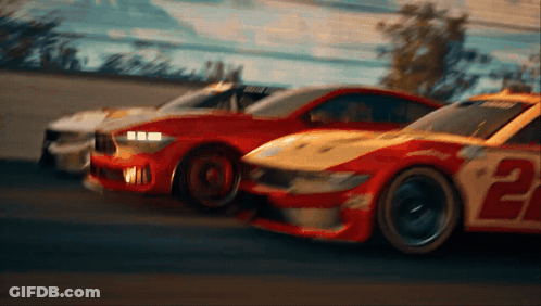 A Race Car With The Number 2 On The Front GIF