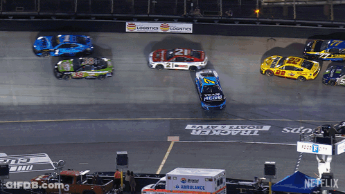 A Race Car With The Number 21 On The Side GIF