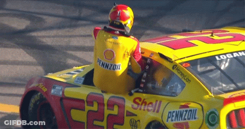 A Race Car With The Number 22 On The Side Of It GIF