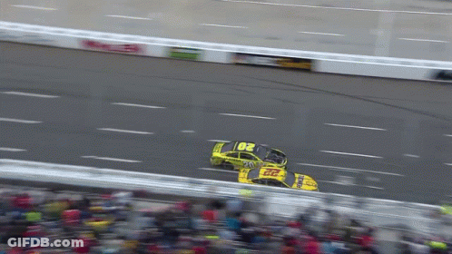 A Race Car With The Number 22 On The Side Of It GIF