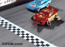 A Race Car With The Number 33 On The Side Of It GIF