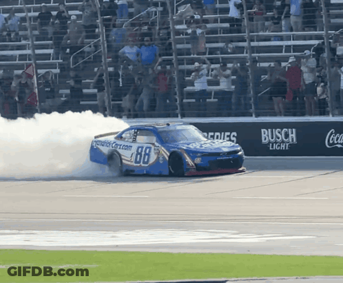 A Race Car With The Number 88 On The Front GIF