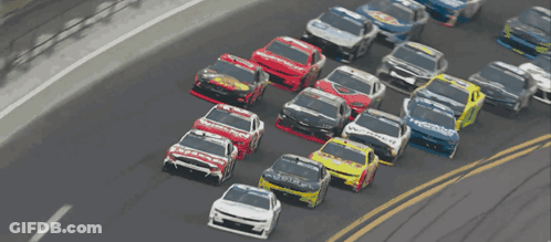 A Race Car With The Word Day On The Side Of It GIF
