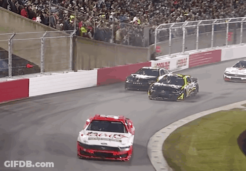 A Race Car With The Word Rays On The Side GIF