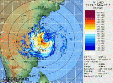 A Radar Image Of A Hurricane In Chennai On December 12 2016 GIF