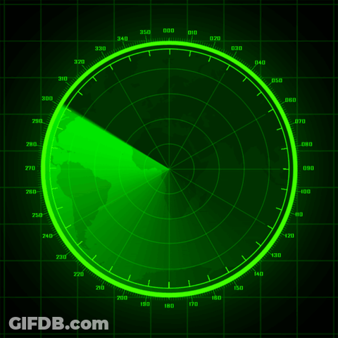 A Radar Screen Shows A Green Circle With The Numbers 340 And 320 On It GIF