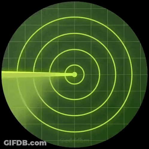A Radar Screen Shows A Target In The Middle GIF