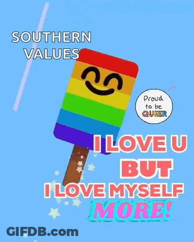 A Rainbow Colored Popsicle With A Smiley Face On It GIF