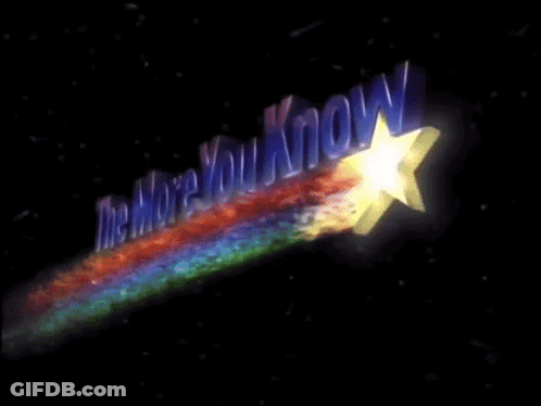 A Rainbow Colored Shooting Star With The Words " You Know " In The Background GIF