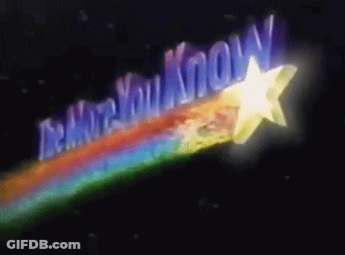 A Rainbow With The Words " Be More You Know " And A Star GIF