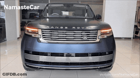 A Range Rover Is Displayed In A Namaste Car Video GIF