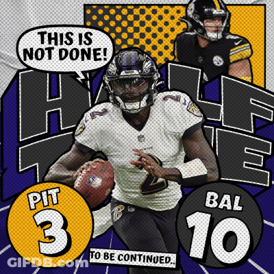 A Ravens Player Is Running With A Football And Says This Is Not Done GIF