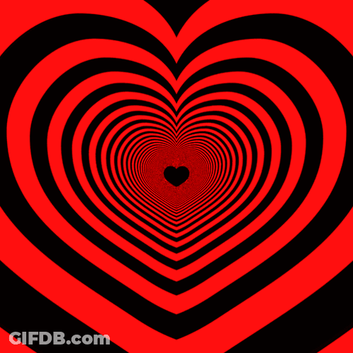 A Red And Black Optical Illusion With The Name Captain Rb On The Bottom GIF