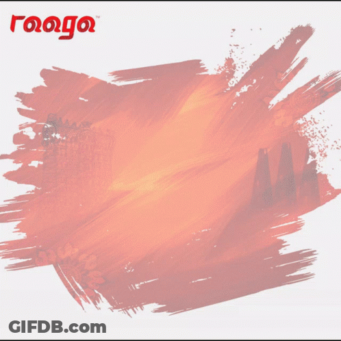 A Red And White Background With The Word Raaga On It GIF