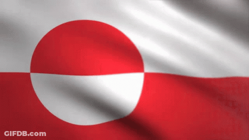 A Red And White Flag With A White Circle In The Center GIF