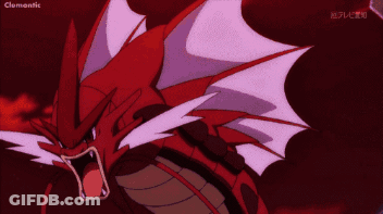 A Red And White Pokemon With The Word Clemontic On The Bottom Right GIF