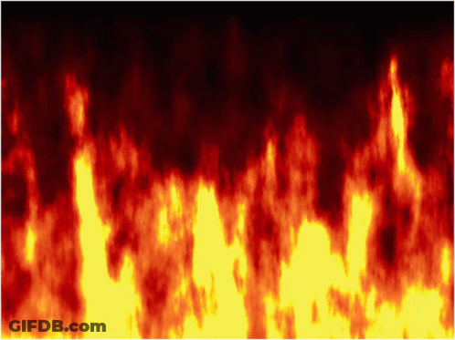 A Red And Yellow Background With A Lot Of Flames GIF