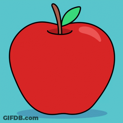A Red Apple With Shan Tova Written On It GIF