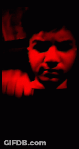 A Red Background With A Black Border And A Few Clouds GIF