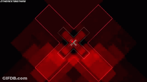 A Red Background With A Black X That Says " Extreme Rules " GIF