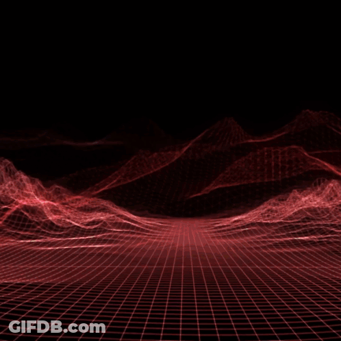 A Red Background With A Grid And The Word Hk On It GIF