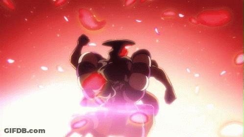 A Red Background With A Purple Light Coming Out Of The Middle GIF