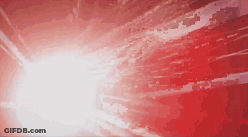 A Red Background With A White Light Coming Out Of The Middle GIF