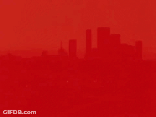 A Red Background With The A Team Written In White GIF