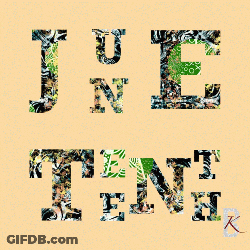 A Red Background With The Letters J N E T N E GIF