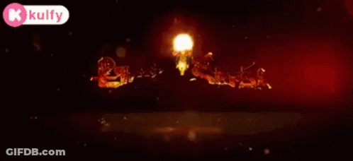 A Red Background With The Word Kulfy On The Bottom Right GIF