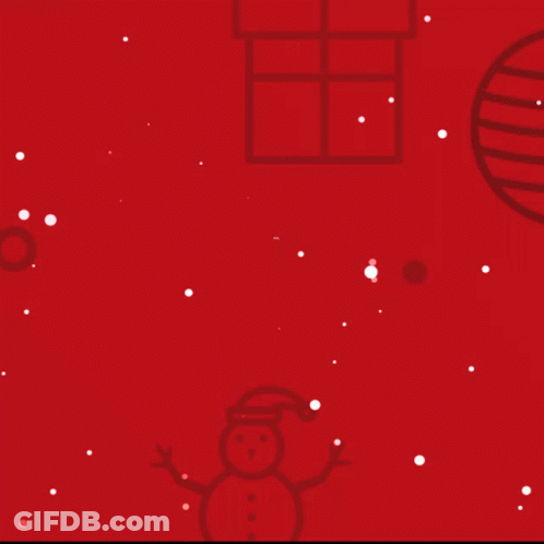A Red Background With The Words Feliz Navidad Written In White GIF