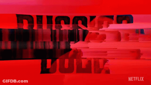 A Red Background With The Words Russian Doll Written In Black GIF
