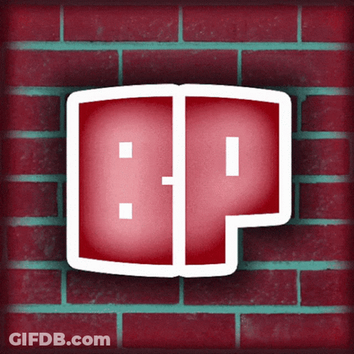 A Red Brick Wall With The Letter Ep In White Letters GIF
